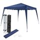 Cort de grădină tip foarfecă 3×3 m, protecție UV, albastru