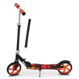 Trotinetă pentru copii cu roți mari, pliabilă, 100 kg, negru