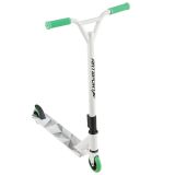 Trotinetă freestyle copii, aluminiu/oțel, 100mm, verde-alb