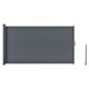Paravan lateral extensibil pentru terasă, gri, 180x500 cm
