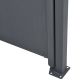 Paravan lateral extensibil pentru terasă, gri, 180x500 cm