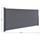 Paravan lateral extensibil pentru terasă, gri, 180x500 cm
