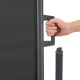 Paravan lateral extensibil pentru terasă, gri, 180x500 cm