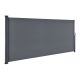Paravan lateral extensibil pentru terasă, gri, 180x500 cm
