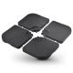 Set plăci greutate bază umbrelă, 4 bucăți, HDPE, 80 kg