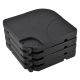 Set plăci greutate bază umbrelă, 4 bucăți, HDPE, 80 kg