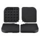 Set plăci greutate bază umbrelă, 4 bucăți, HDPE, 80 kg