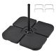 Set plăci greutate bază umbrelă, 4 bucăți, HDPE, 80 kg
