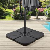 Set plăci greutate bază umbrelă, 4 bucăți, HDPE, 80 kg