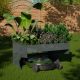 Garaj pentru robot de tuns gazon cu jardinieră, oțel zincat,