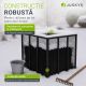 Compostor metalic de grădină 800 l, oțel zincat, montaj ușor