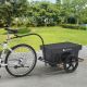 Remorcă de bicicletă cu cuvă 90L, 80kg, prelată, roți 16"