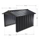 Garaj pentru robot de tuns gazon, oțel zincat, 98x89x63 cm,&nbsp;