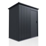 Adăpost metalic grădină, 1 m², ușă culisantă, ventilație, oț