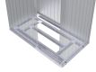 Adăpost metalic grădină, 1 m², ușă culisantă, ventilație, oț