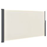 Paravan lateral exterior bej 300x180cm, protecție vânt și so