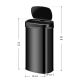 Coș automat cu senzor, 60 l, negru, pentru casă și birou