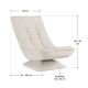 Fotoliu reglabil confortabil cu corduroy bej pentru interior
