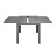Masă extensibilă modernă din aluminiu, antracit, exterior