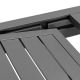 Masă extensibilă modernă din aluminiu, antracit, exterior