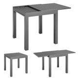 Masă extensibilă modernă din aluminiu, antracit, exterior