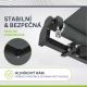 Copertină de exterior 300x250 cm, gri, cu unghi de înclinare