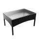 Set mobilier de grădină din ratan negru cu masă și perne, 4+