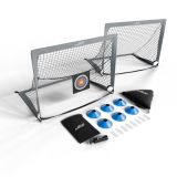Porți fotbal pliabile cu accesorii, set 2 bucăți, 120x90x90,