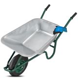 Roabă zincată 100L cu roată pneumatică și cadru rezistent