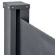 Paravan lateral extensibil antracit 3m pentru balcon și grăd