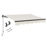 Copertină de terasă bej 250x200 cm, aluminiu, impermeabilă