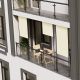 Paravan vertical exterior retractabil, bej, 100x270 cm
