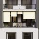Paravan vertical exterior bej, 150x270cm, impermeabil și UV