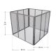 Compostor grădină 450 l, oțel galvanizat, ochiuri 30x15 mm