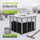 Compostor grădină 450 l, oțel galvanizat, ochiuri 30x15 mm