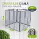 Compostor grădină 450 l, oțel galvanizat, ochiuri 30x15 mm