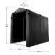Cort de depozit antracit 180x120x165 cm, cadru metalic, 400D
