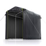 Cort de depozit antracit 180x120x165 cm, cadru metalic, 400D