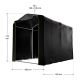 Cort depozitare antracit, 6,2 m³, 220x160x175 cm, rezistent,