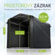 Cort depozitare antracit, 6,2 m³, 220x160x175 cm, rezistent,