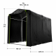 Cort depozitare antracit, 6,2 m³, 220x160x175 cm, rezistent,