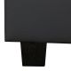 Pat tapițat negru cu LED, 160x200 cm, piele ecologică, cadru