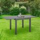 Masă extensibilă de grădină aluminiu 160x80 cm gri închis