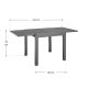 Masă extensibilă de grădină aluminiu 160x80 cm gri închis