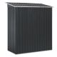 Căsuță de grădină metalică antracit 1m², ușă glisantă, cadru