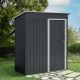 Căsuță de grădină metalică antracit 1m², ușă glisantă, cadru