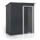 Căsuță de grădină metalică antracit 1m², ușă glisantă, cadru