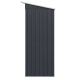 Căsuță de grădină metalică antracit 1m², ușă glisantă, cadru