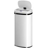 Coș de gunoi cu senzor 70L, alb, formă dreptunghiulară