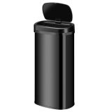 Coș de gunoi cu senzor 70L, negru, formă dreptunghiulară